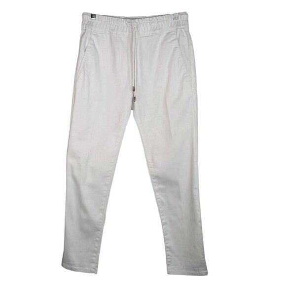 Bevy Flog Shely Drawstring Pant in White Original Size 29 Travel Pant - Picture 2 of 11